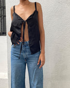 Silky Collar Slip Top