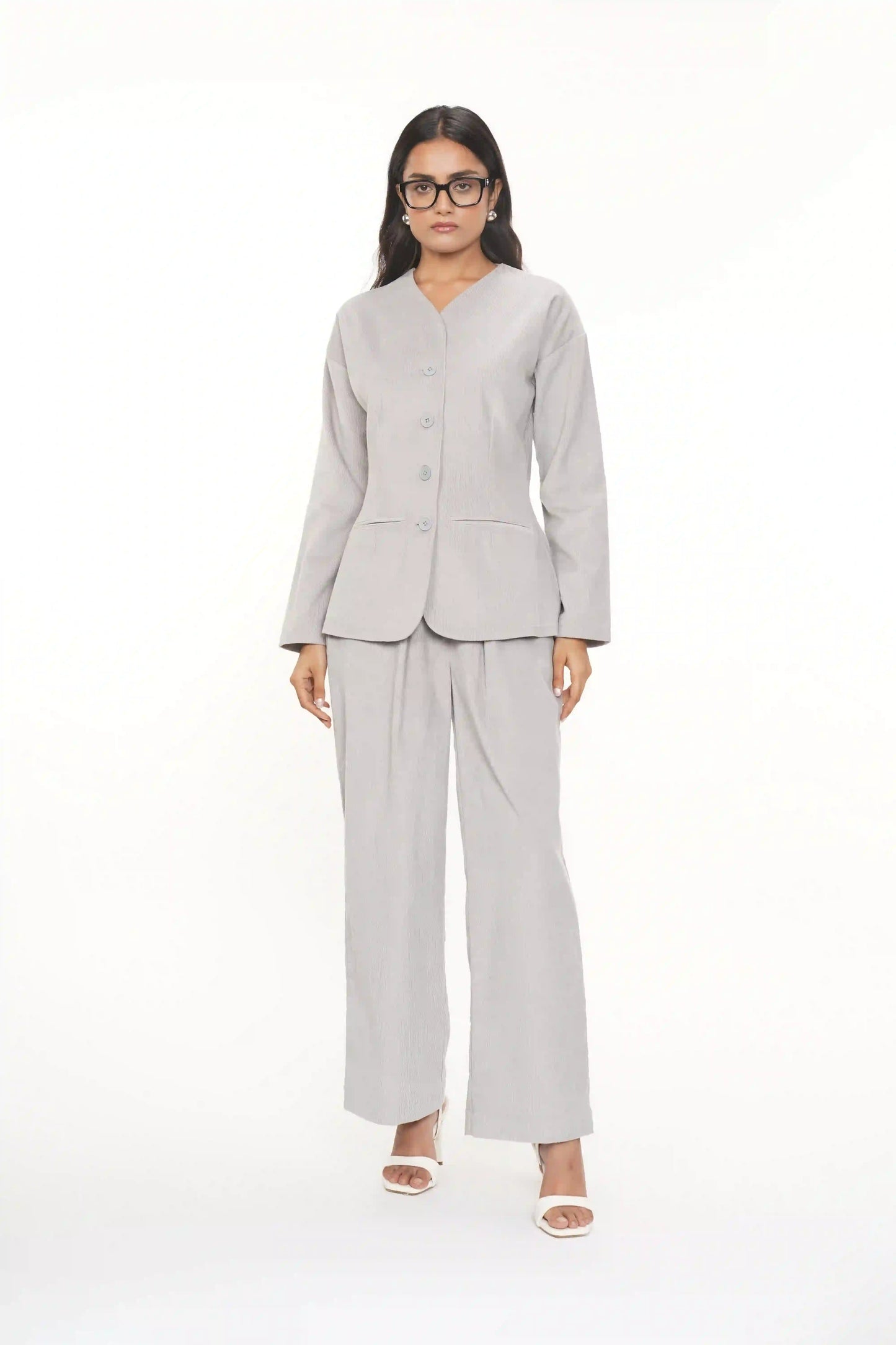 Mona L.Grey Cordoury Jacket