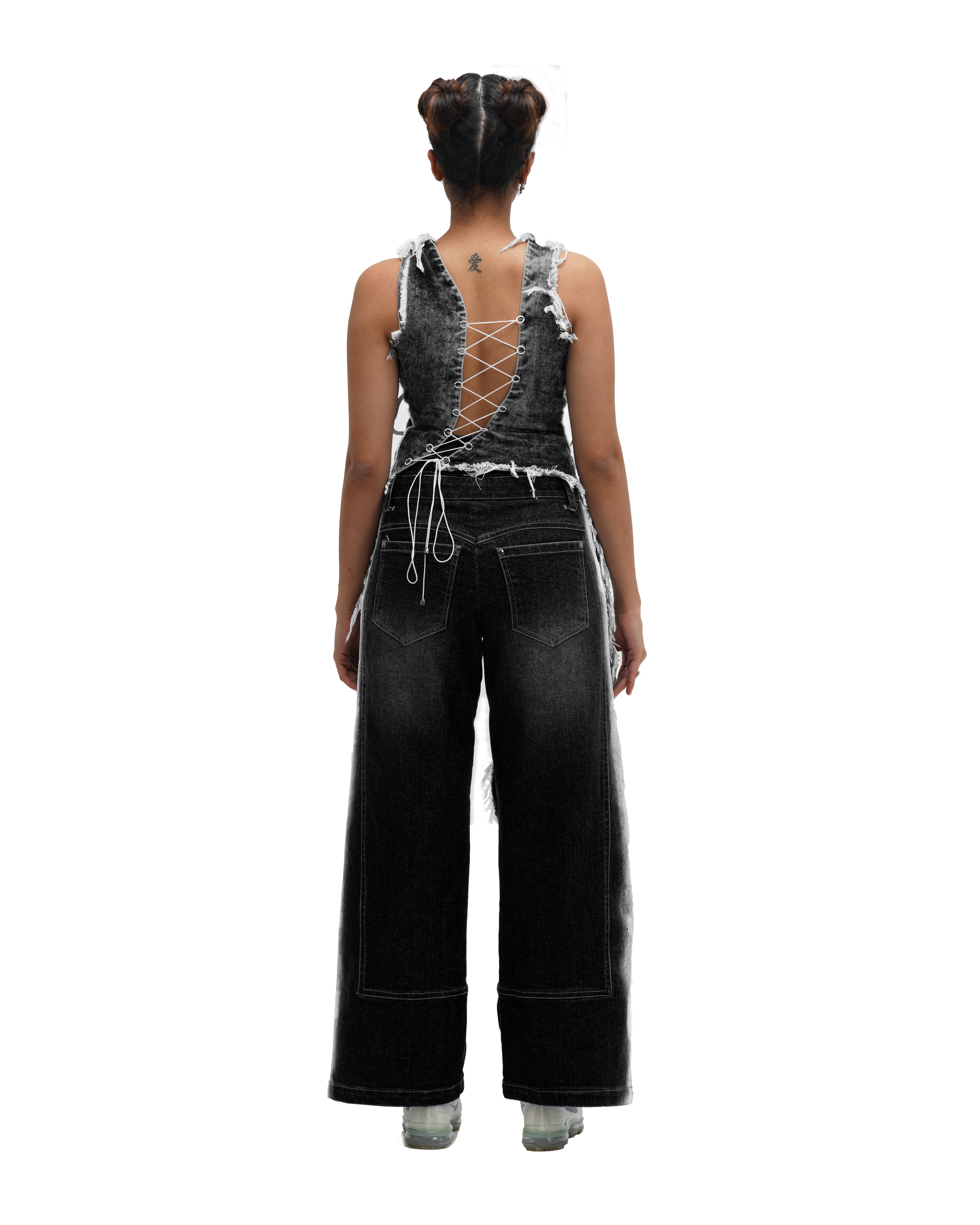 TEAR AFFAIR CORSET - BLACK