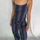 Striped Slip Top- Navy