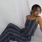Striped Slip Top- Navy