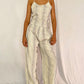 Striped Slip Top- White