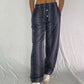 Striped Trousers- Navy