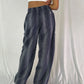 Striped Trousers- Navy