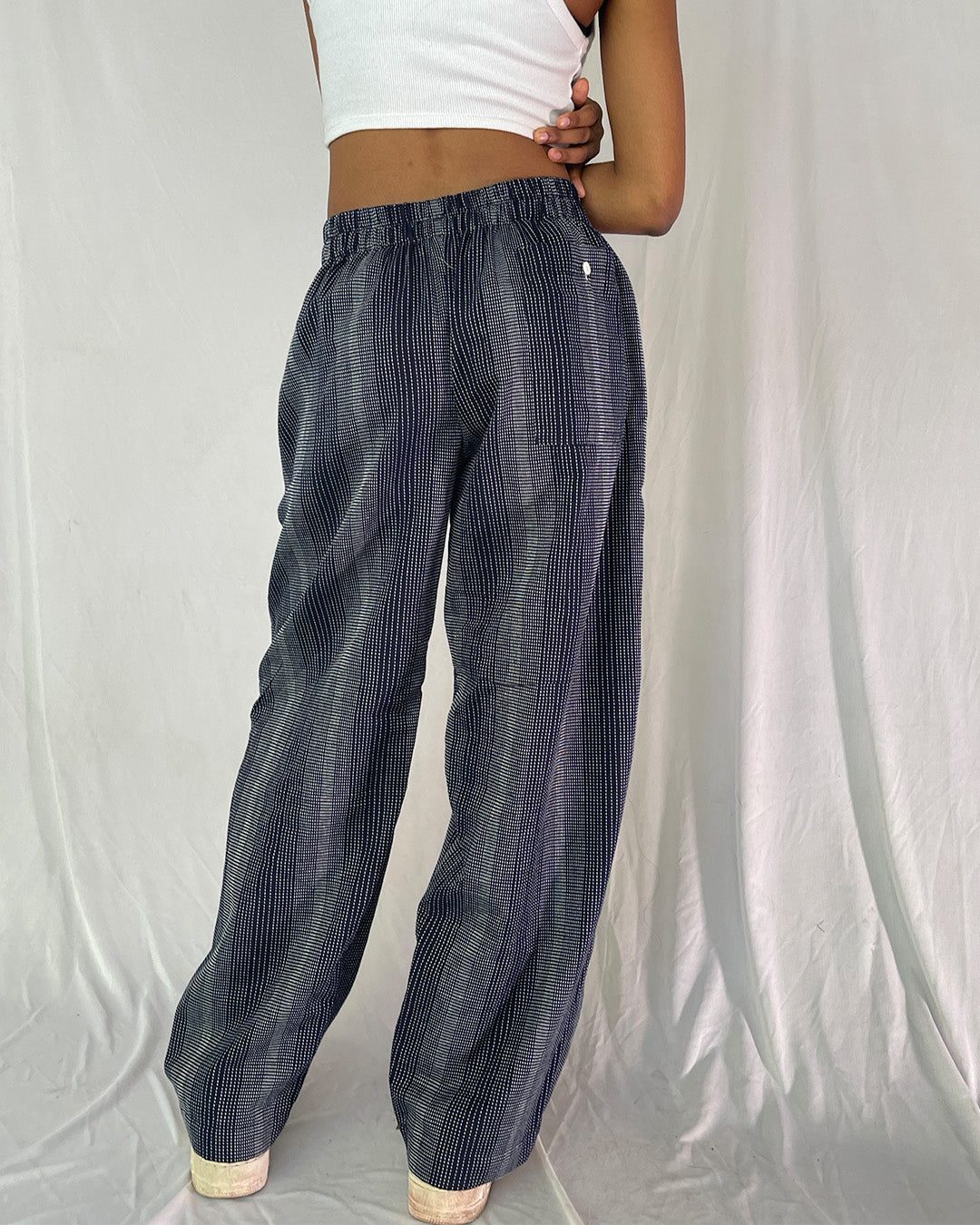 Striped Trousers- Navy