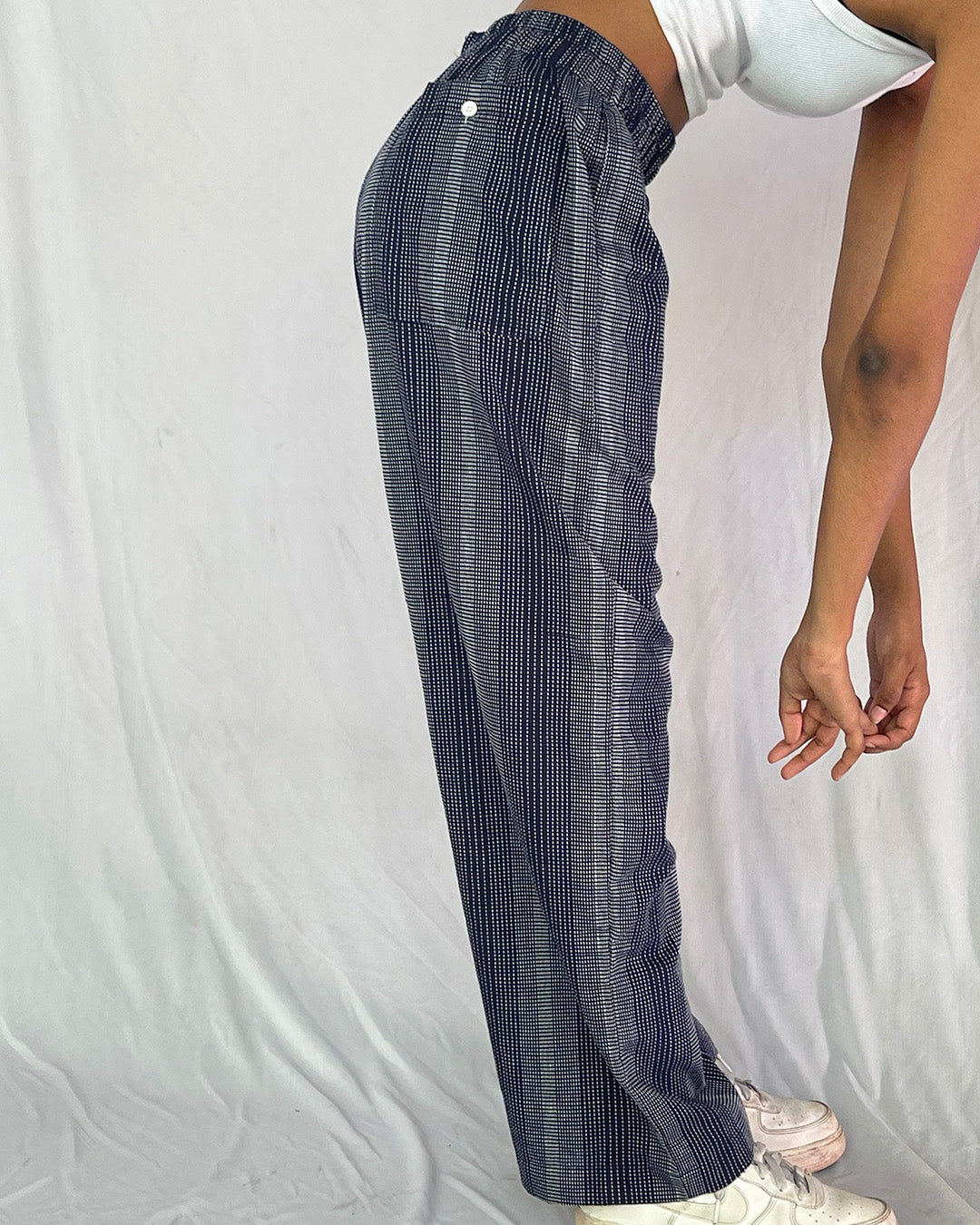 Striped Trousers- Navy
