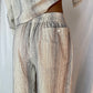Striped Trousers- White