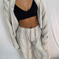 Striped Trousers- White