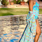 Kaftaan with Drawstring Waist - Lotus Pond
