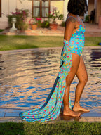 Kaftaan with Drawstring Waist - Lotus Pond