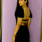 Backless Dress with Front Slit - Black