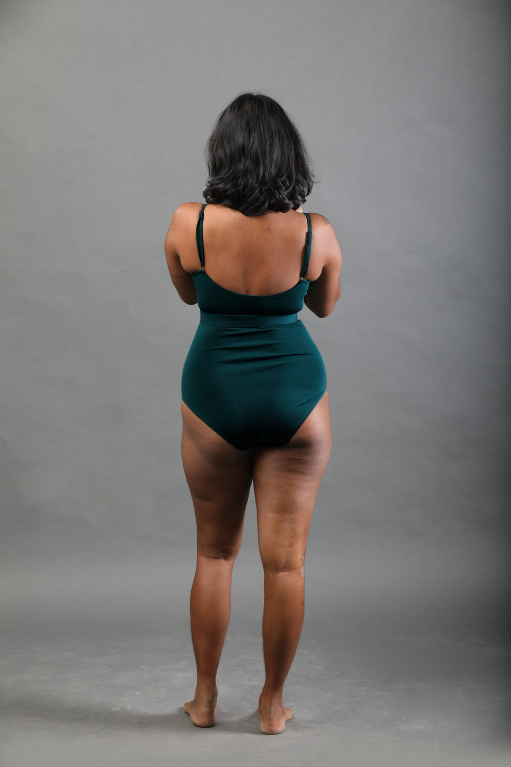 Underwired and Padded One piece Swimsuit- Forest Green