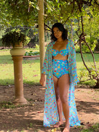 Kaftaan with Drawstring Waist - Lotus Pond