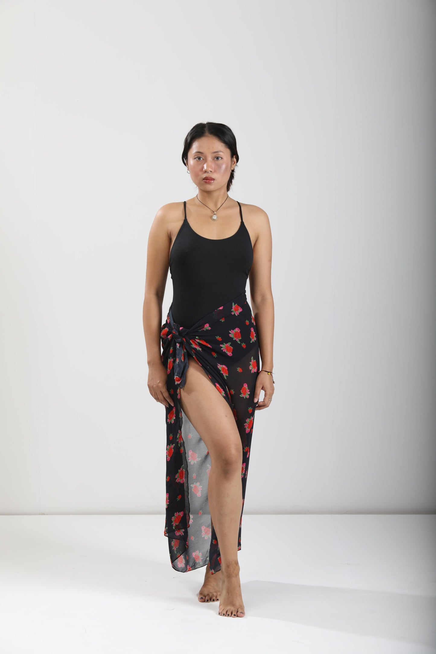 Classic Long Sarong - Rose Bloom