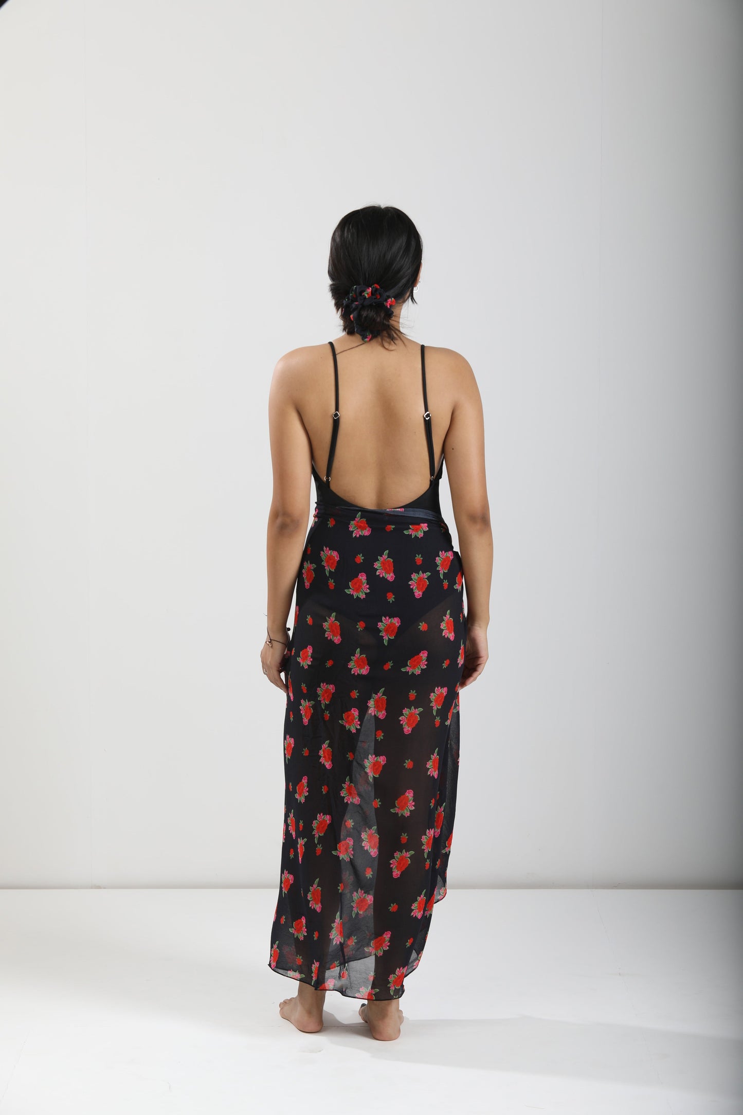 Classic Long Sarong - Rose Bloom