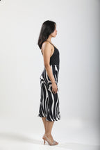 Slink Midi Skirt - Noir Wave