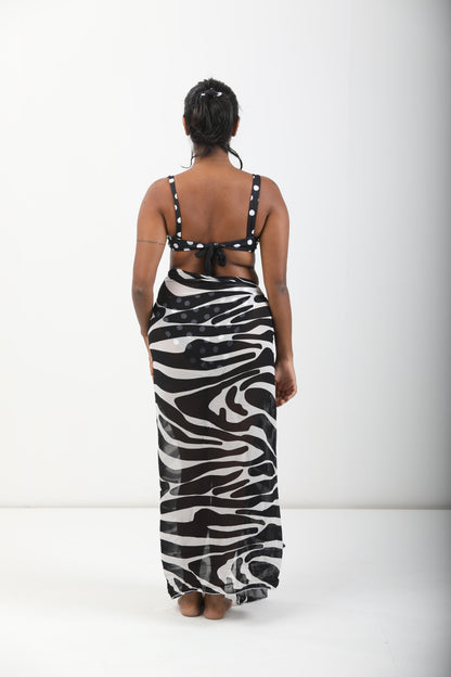 Classic Long Sarong - Noir Wave