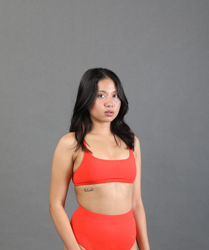 Bandeau Bikini Top - Orange