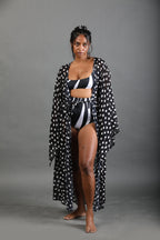 High Waist and High Coverage Bikini Bottom - Noir Wave