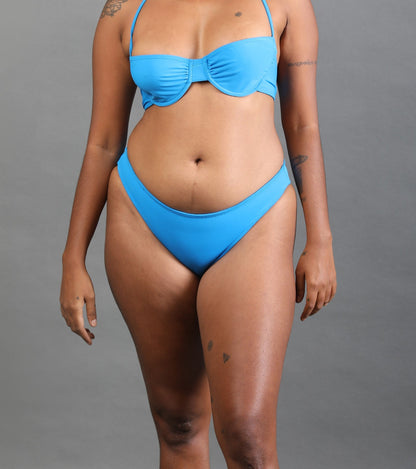 Low Rise Bikini Bottom - Cerulean Blue