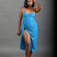 Classic Long Sarong - Cerulean Shimmer