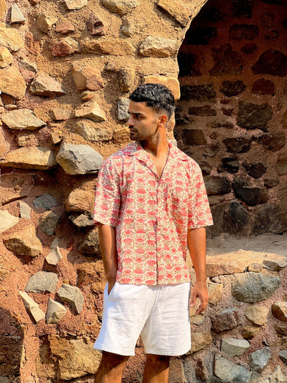 Hand Block Printed 100% Cotton Shirt - Eden