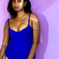 Underwired and Padded One Piece Swimsuit- Royal Blue