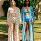 Kaftaan with Drawstring Waist - Lotus Pond