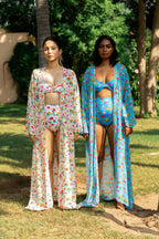 Kaftaan with Drawstring Waist - Lotus Pond