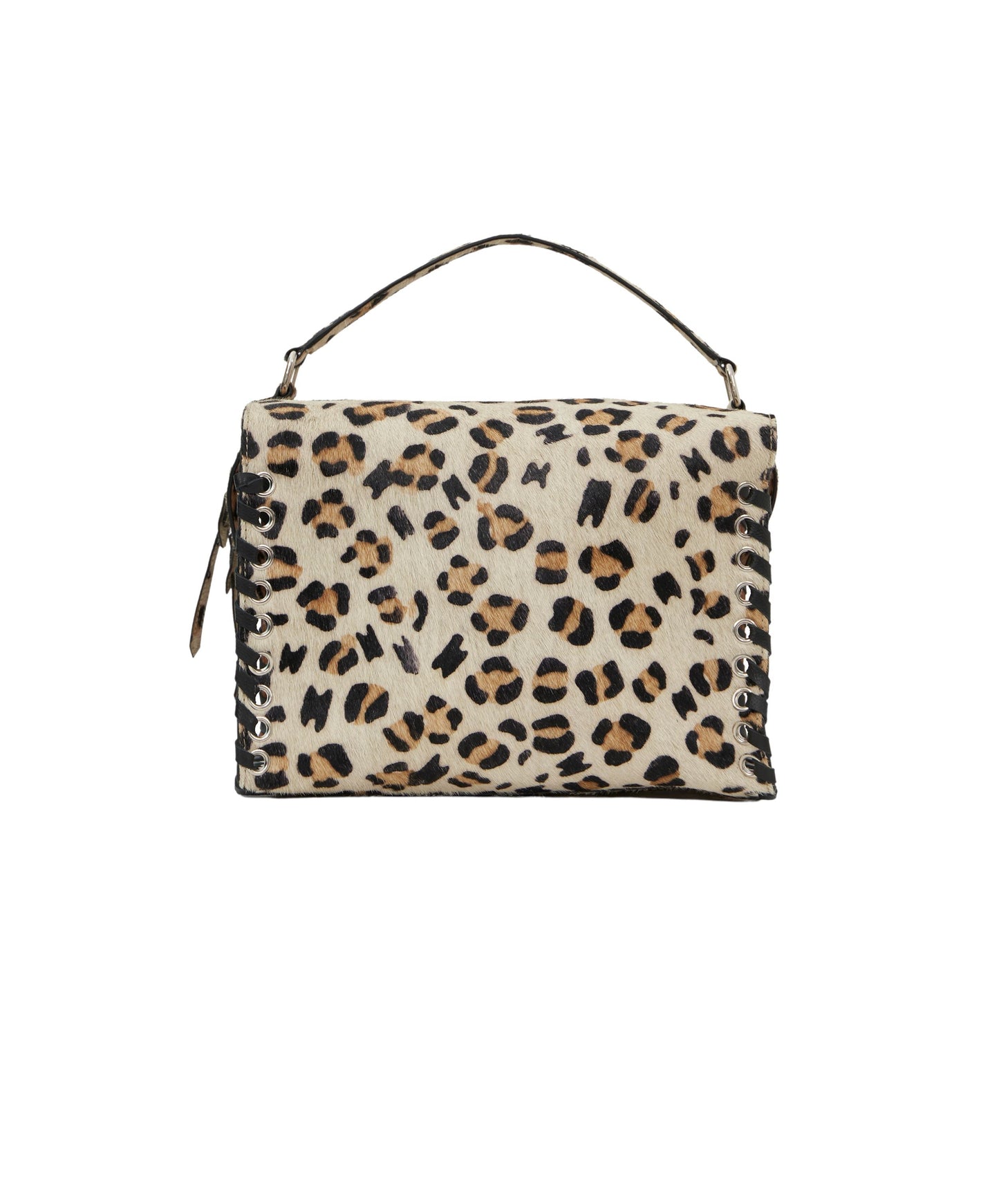 Mini Trunk Tote in White Leopard