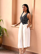 Pleated Skirt with Pockets - White