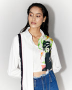 Brush Strokes Crop Shirt