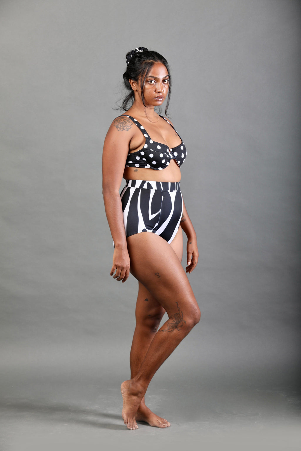 Balconette Underwired Bikini Top - Noir Dot