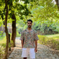 Hand Block Printed 100% Cotton Shirt - Mughal Vines