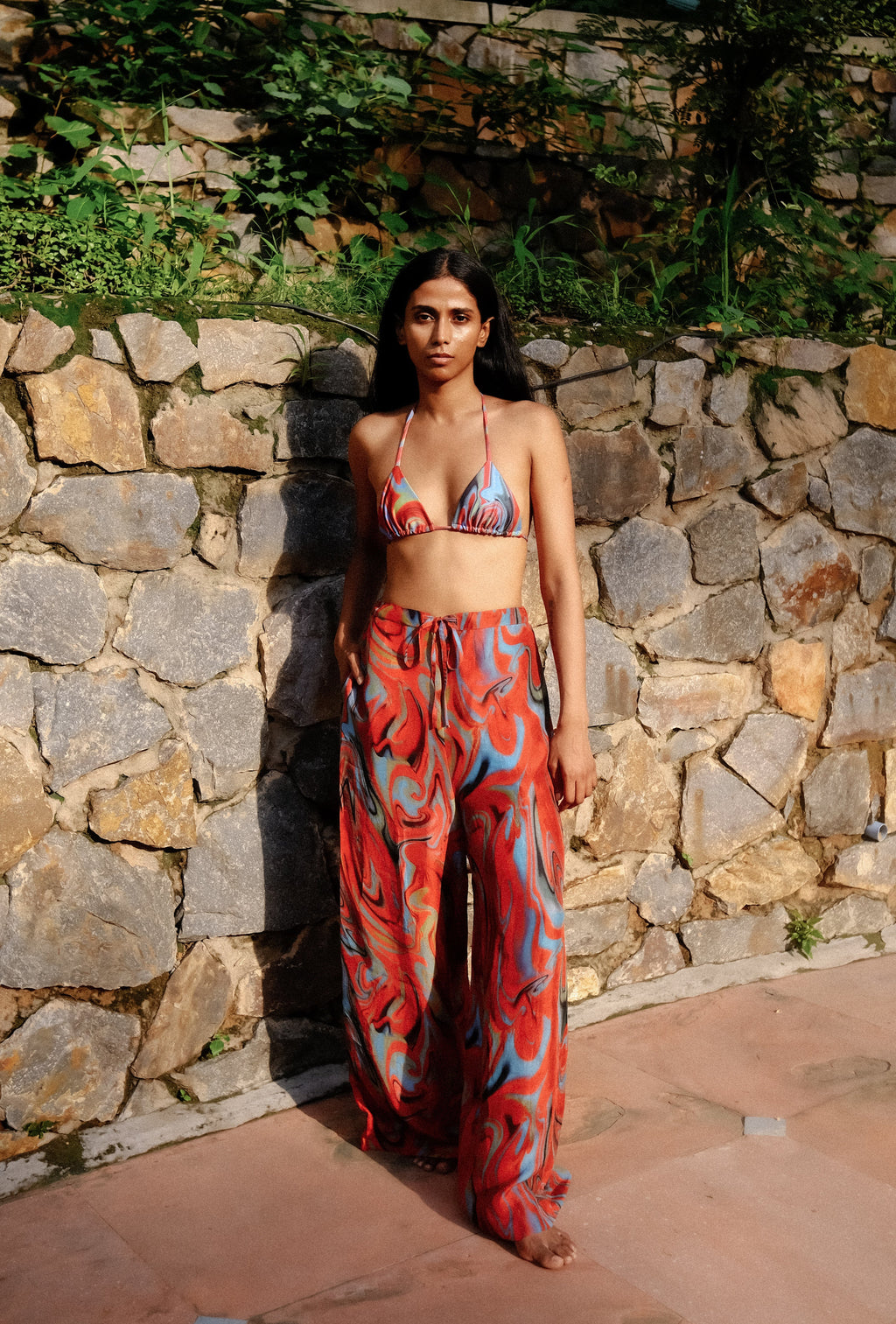 Cayenne Wave Lounge Trousers with Pockets