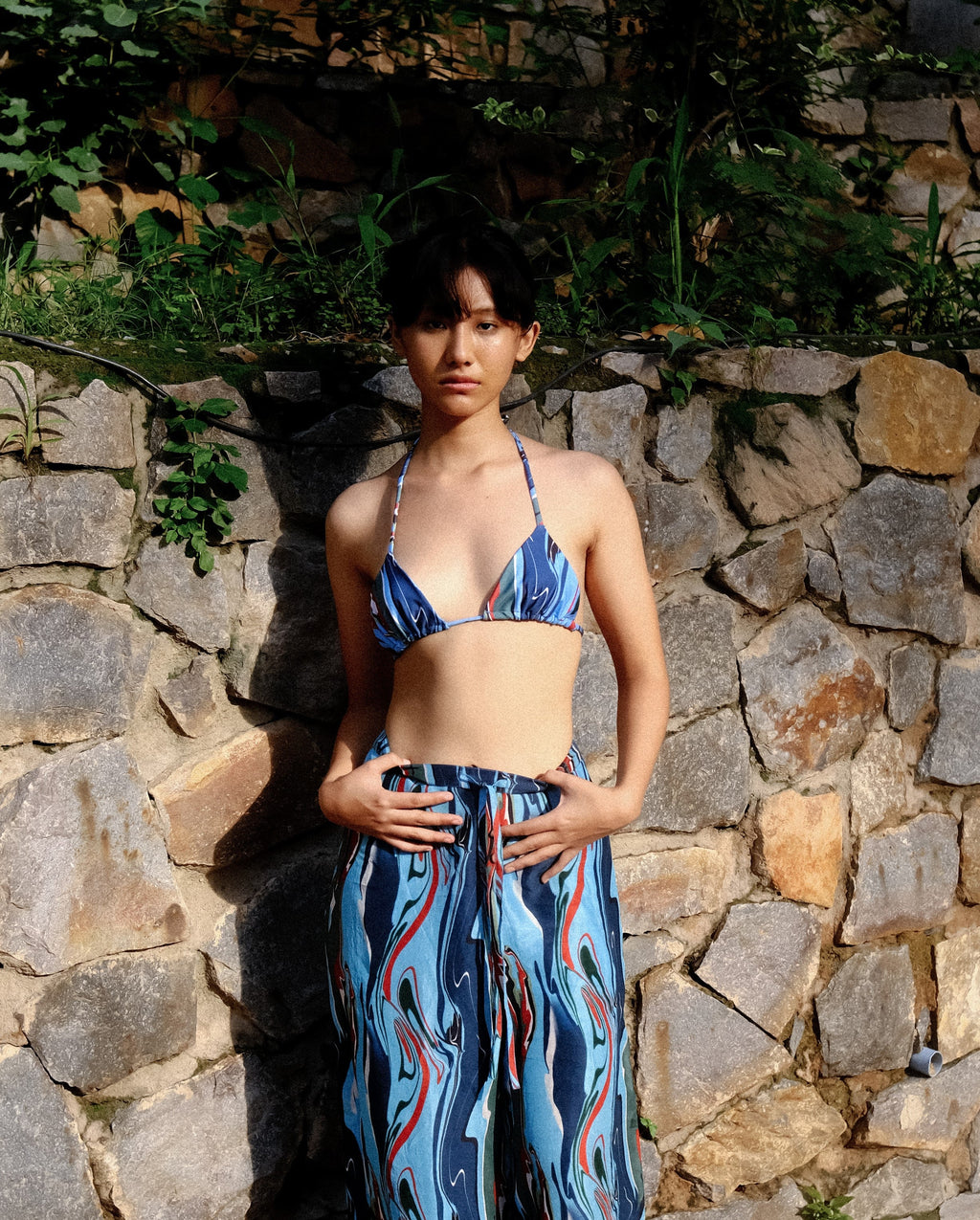 Cosmic Wave Lounge Trousers with Pockets