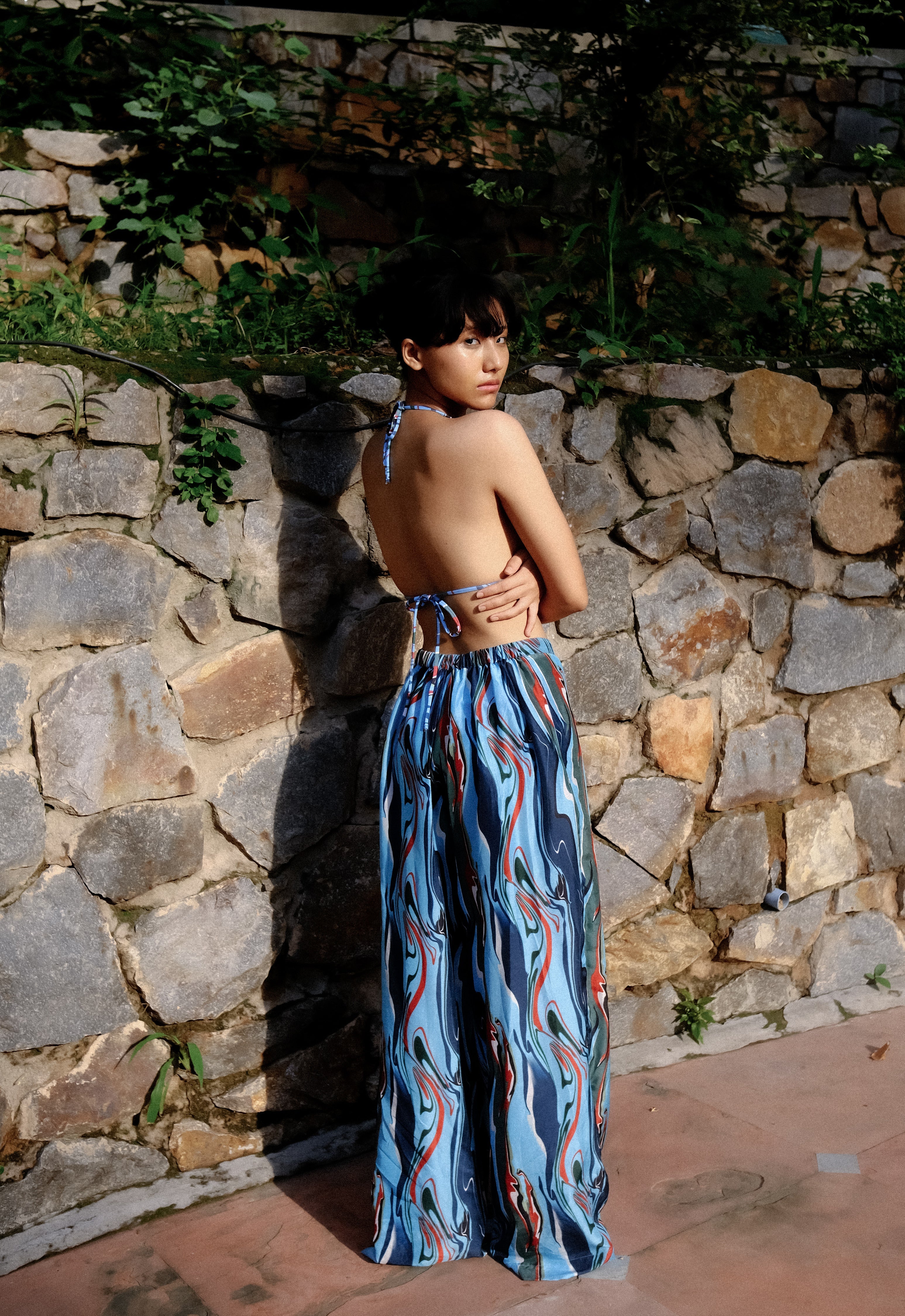 Cosmic Wave Lounge Trousers with Pockets