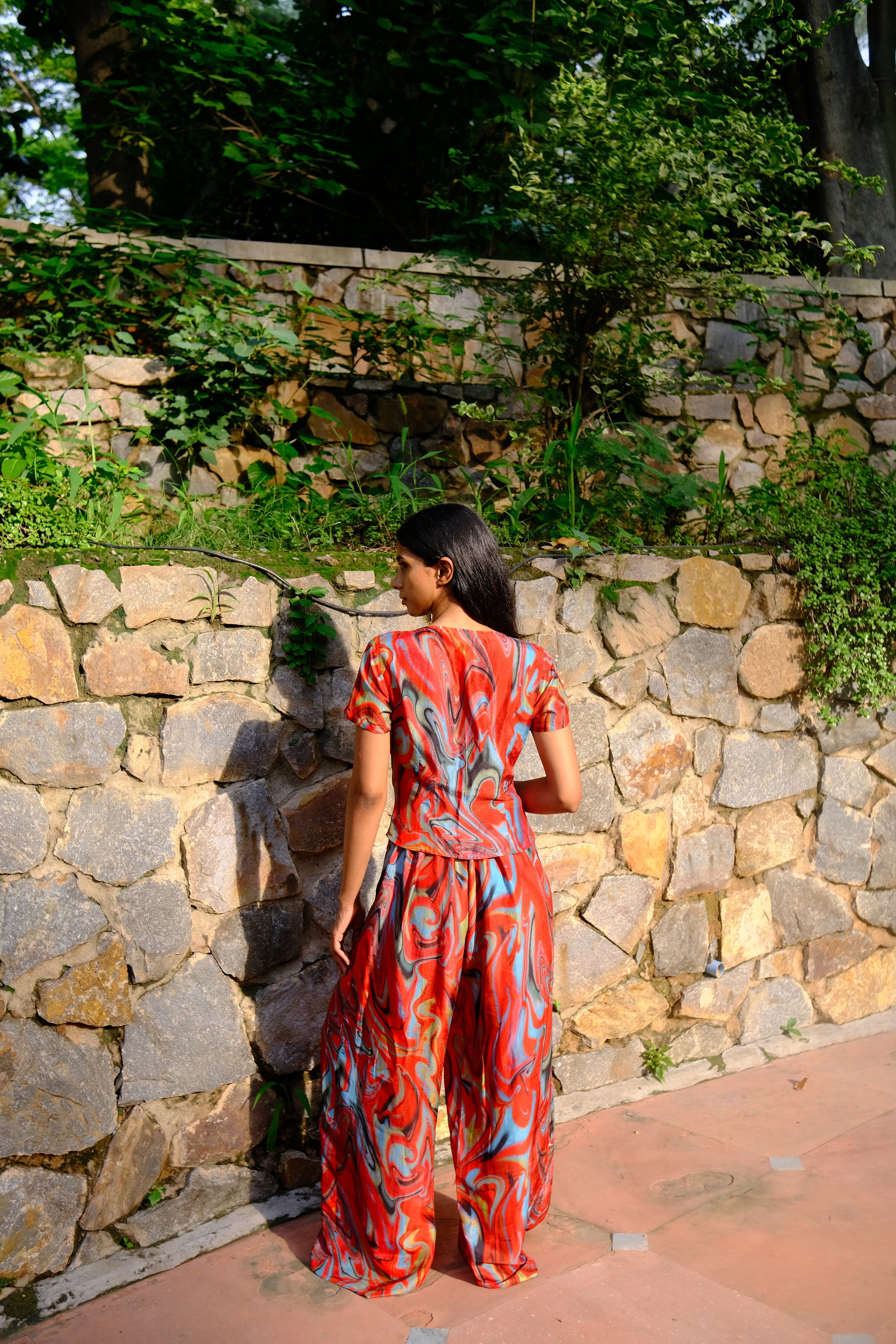 Cayenne Wave Four Tie Top