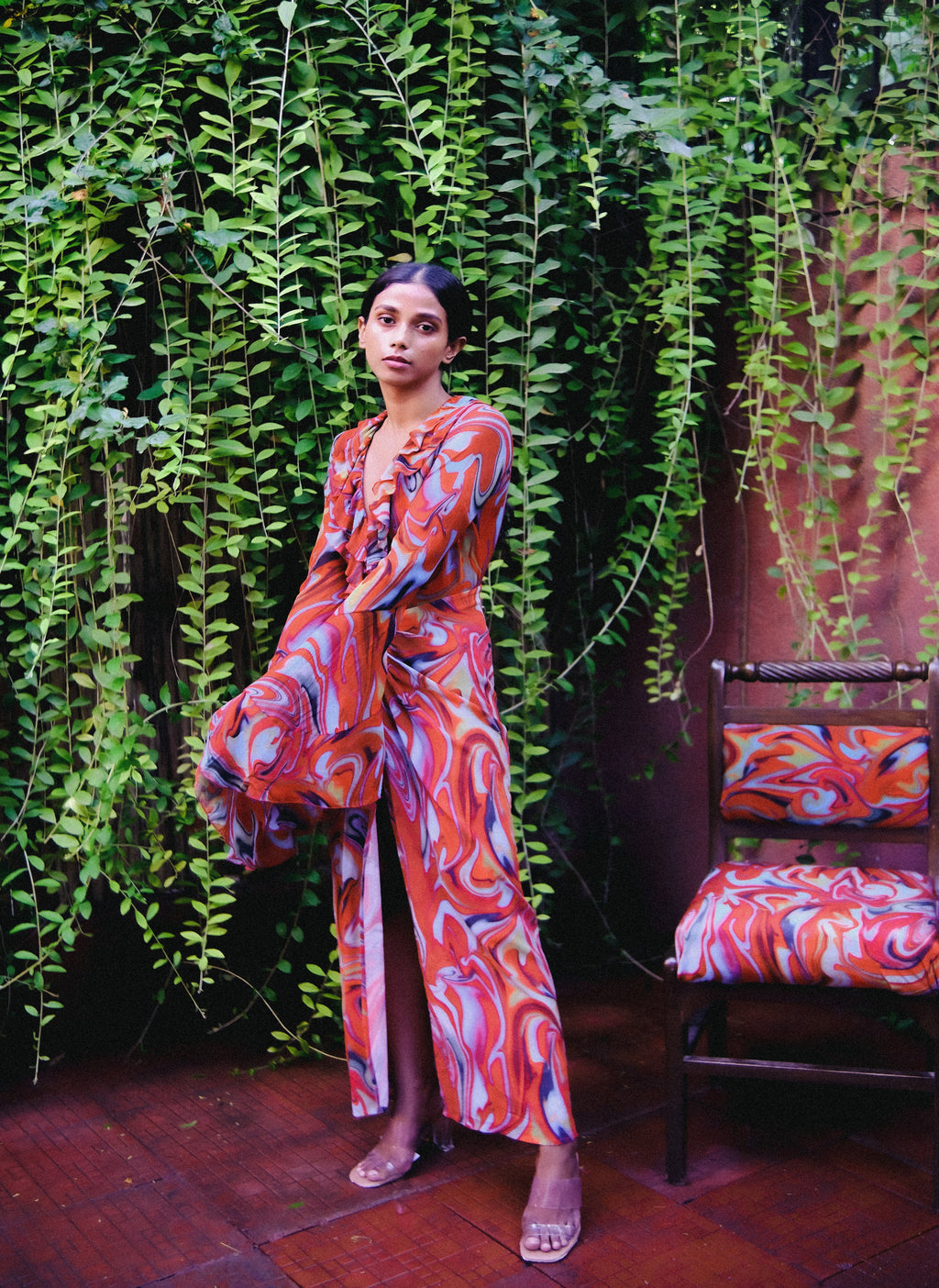 Cayenne Wave Waist Defining Ruched Sarong Skirt