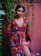 Cayenne Wave Waist Defining Ruched Sarong Skirt