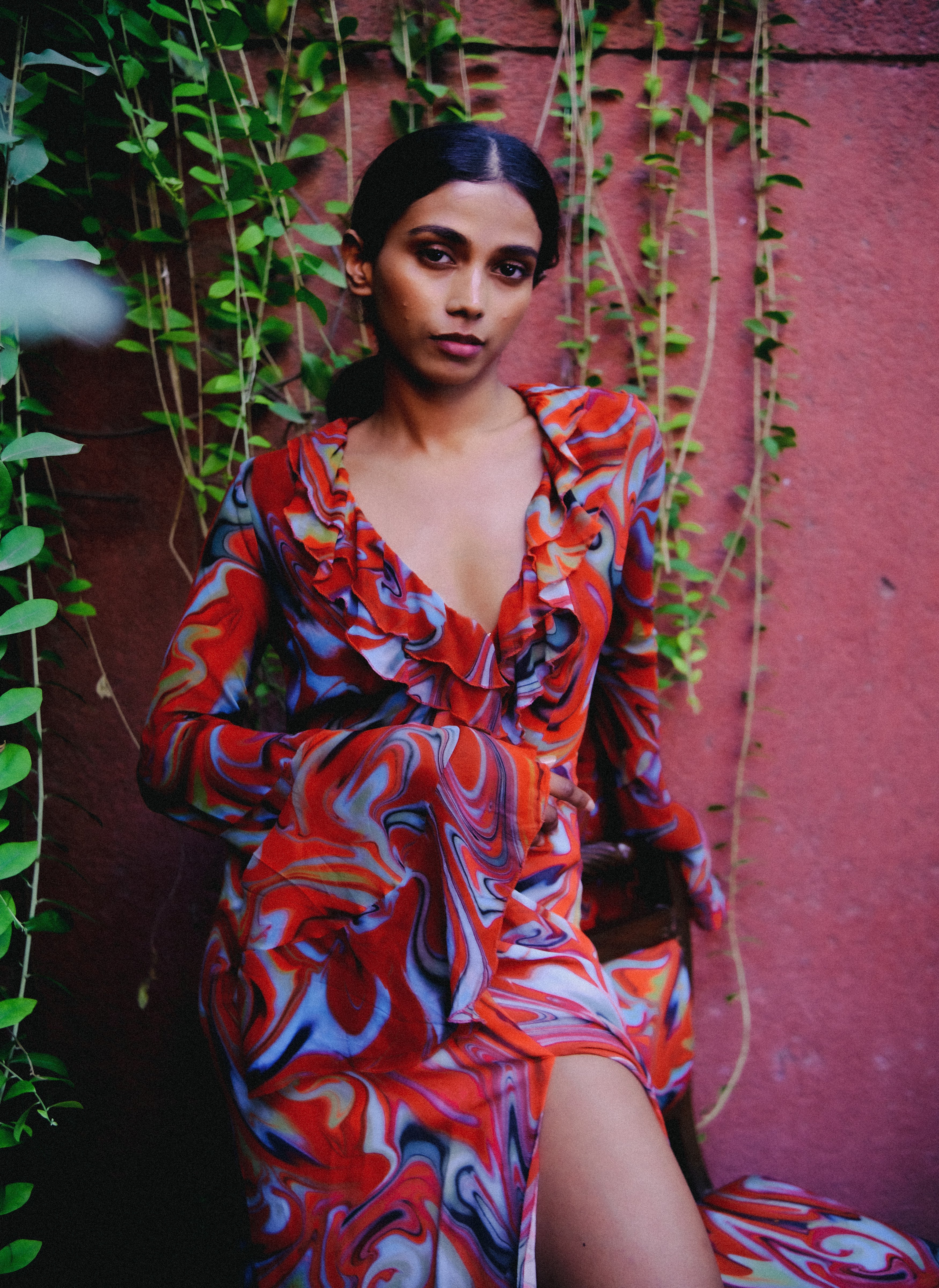 Cayenne Wave Waist Defining Ruched Sarong Skirt