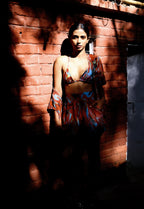 Cayenne Wave High Waist Shorts With Side Pockets