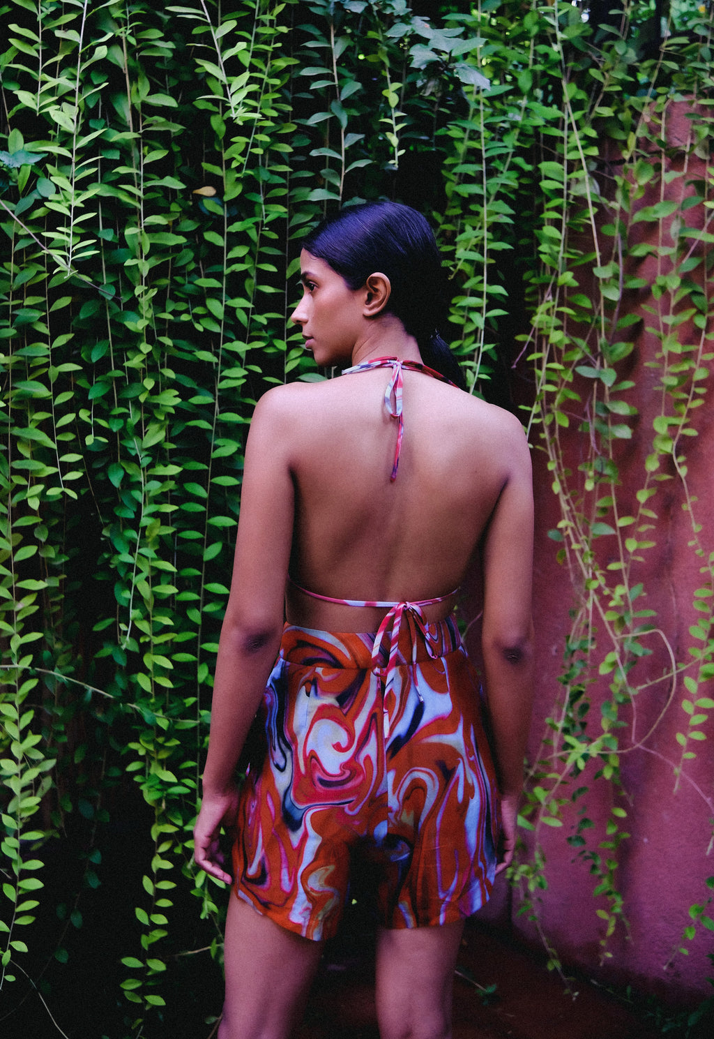 Cayenne Wave High Waist Shorts With Side Pockets