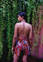 Cayenne Wave High Waist Shorts With Side Pockets