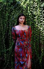 Cayenne Wave Waist Cinching Dress