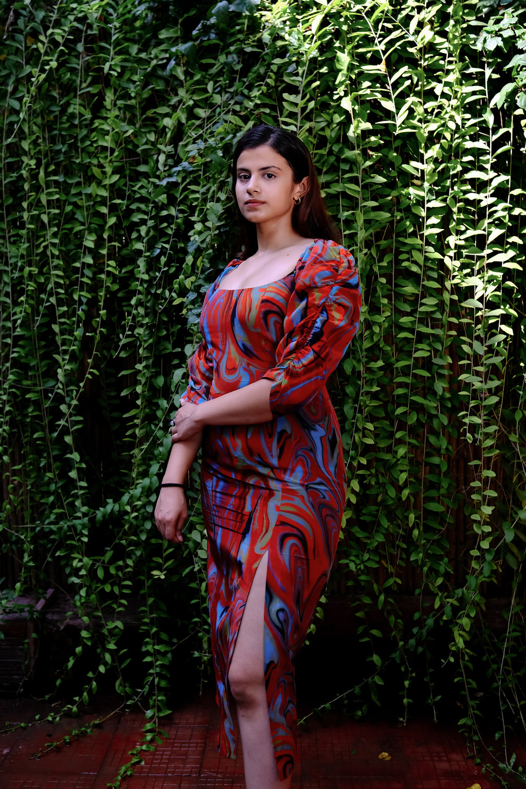 Cayenne Wave Waist Cinching Dress