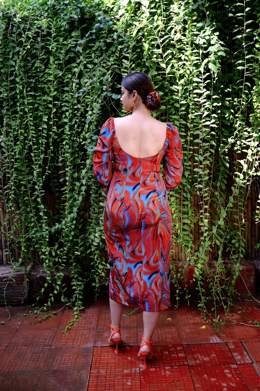 Cayenne Wave Waist Cinching Dress