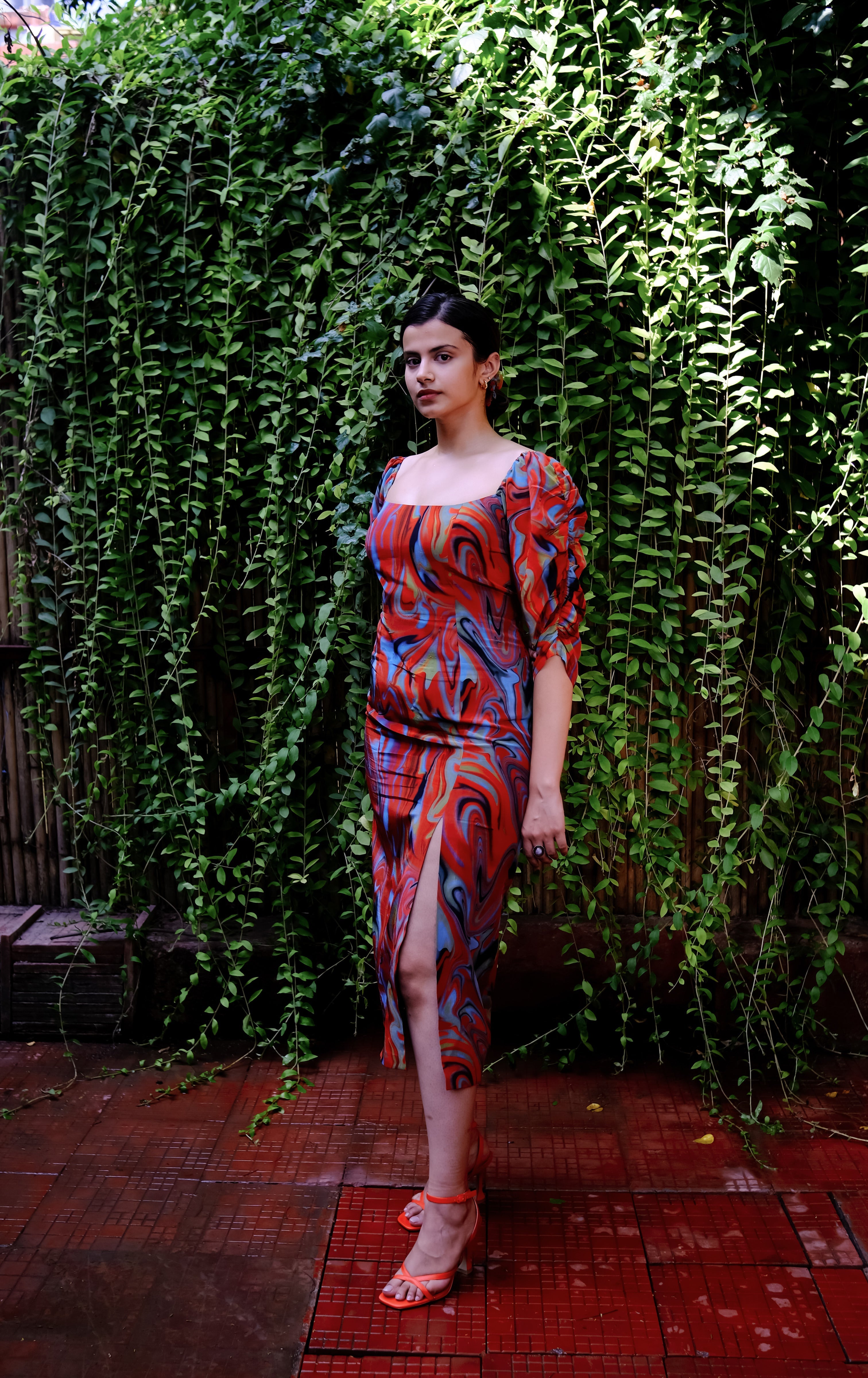 Cayenne Wave Waist Cinching Dress