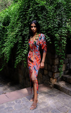 Cayenne Wave Waist Cinching Dress