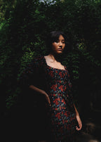 Royal Poinciana Waist Cinching Dress